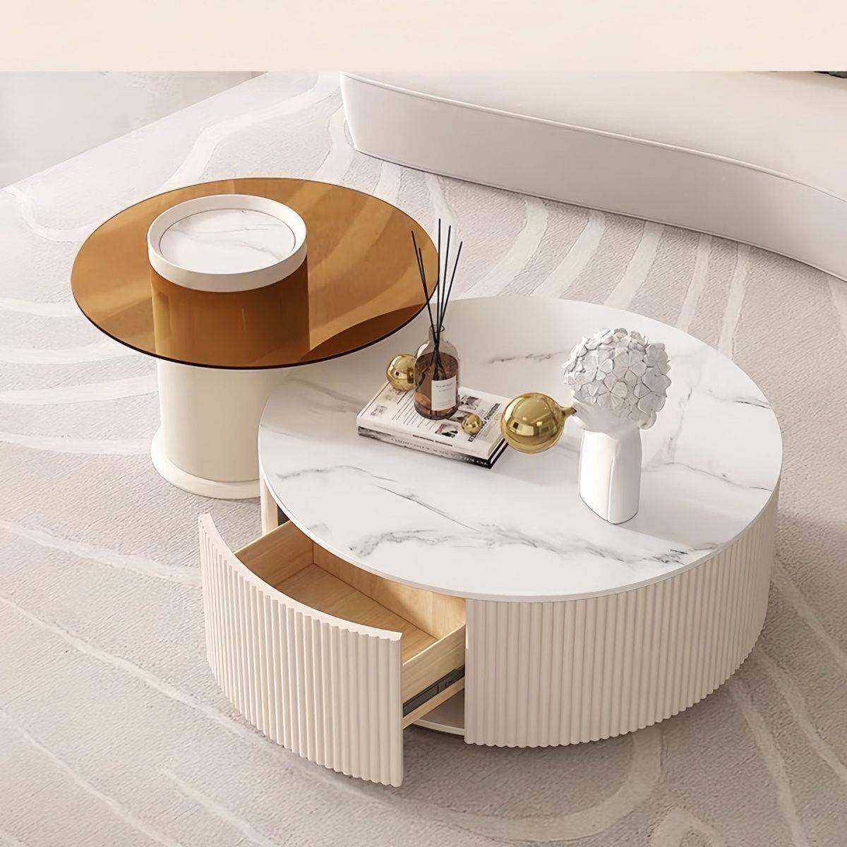 油风岩板向轮家用茶几客无品牌/厅小户型现代民宿圆形带轮奶几子,电子/电工,接线端子,淘宝优惠券,粉丝福利购,淘宝优惠卷