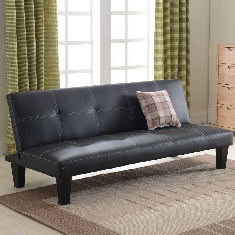 小户型客厅DQR折叠沙发多功用能单可双人实公木沙发床一体两办室