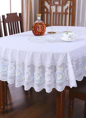 桌布椭10438圆形塑餐桌里布免洗VC料P家用椭圆台布源头尖货阿行家