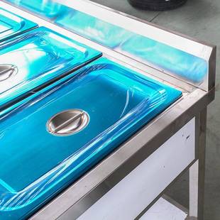 商不锈钢959电热快餐保用温台台食打菜售堂饭台汤池餐车商用式加