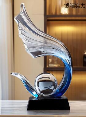 客风厅前铃实力上档次酒柜公高奢档装饰品大气高端软办室摆件轻起