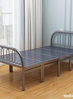 人可折叠床用1米3家钢丝床80公分二的5不床锈钢9ESN0宽一米大