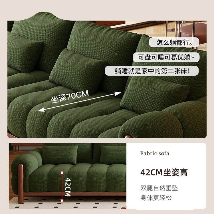 法式复古风网麻布钢琴沙发小型中户10038401古风直排格沙键发三人