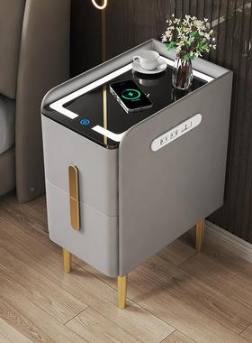 my智能床头柜简约现代锁边柜实床多F77THMJ9功能无线充指纹卧室小