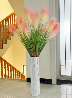 大花放穗芦苇客网草厅装饰花卉假花玄关橱AL102622窗红直播间落地