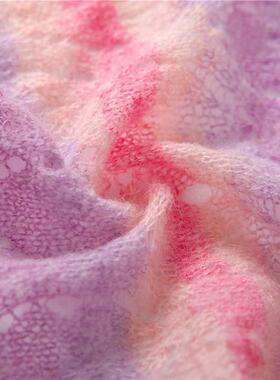 家15厂支渲彩海毛ZH-XCMH8渐马变段染马海纱毛线花式纱特种纱