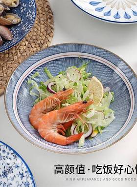 陶盘0子套装碟子菜盘家用22瓷5新款式网SPD红创意日餐具餐盘汤盘