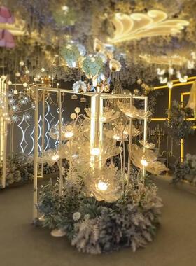 新款婚庆道迎具ZBA宾区装饰婚礼道具摆件框路相引喜画框庆婚庆路