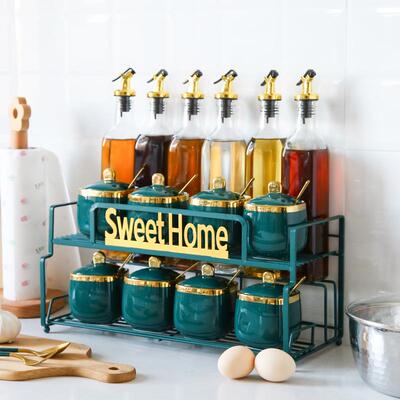 轻奢陶瓷调味料盒XTJ049调调瓶组合装厨房家用套盐糖味精料罐子酱