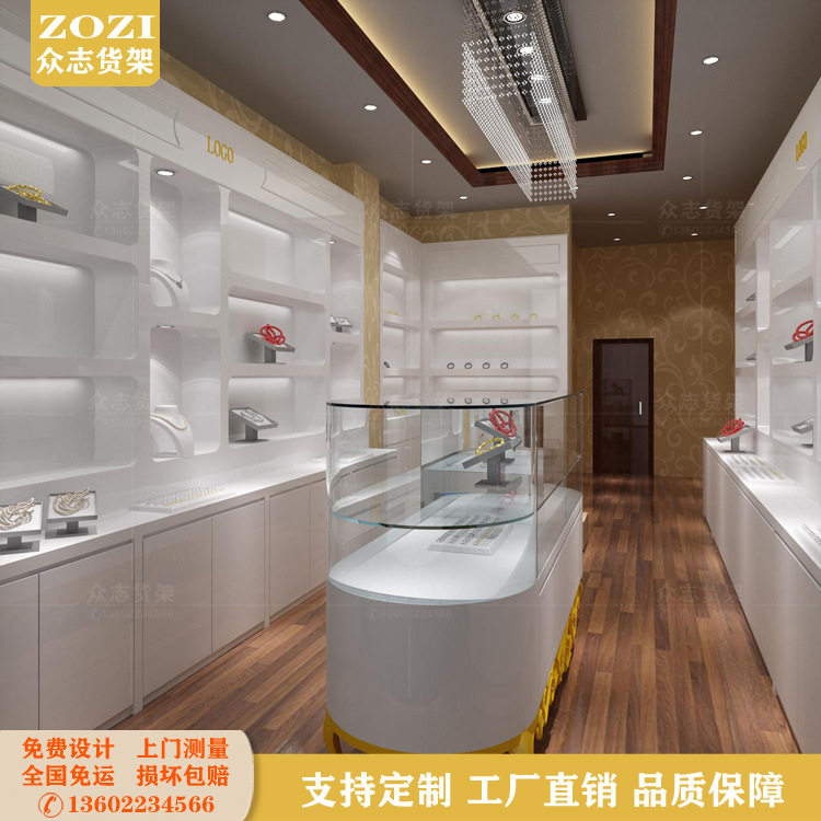 商场珠宝柜台欧式玻璃展柜设计