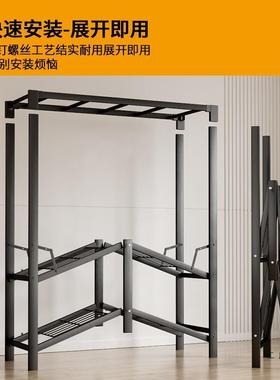免安装一折叠衣柜家用室卧简易布衣柜钢管体加粗式加固组LNE装挂