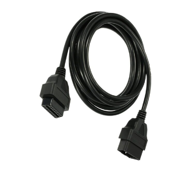 现货汽车OBD转接线5米OBD2 16PIN公对母延长线车载电脑OBD连接线