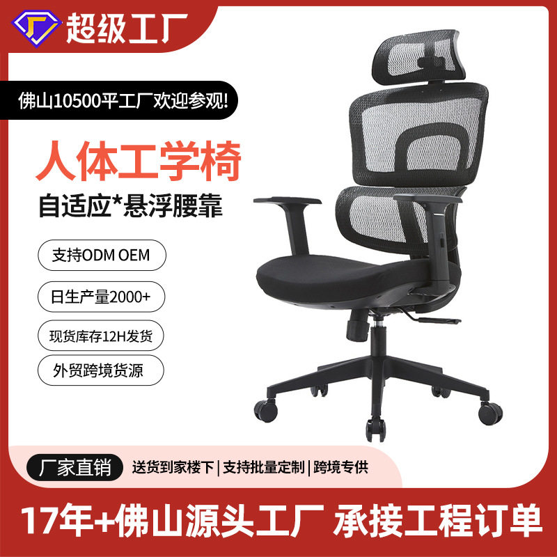 简约可升降人体工学椅家用书桌电脑椅舒适久坐办公室靠背椅子宿舍