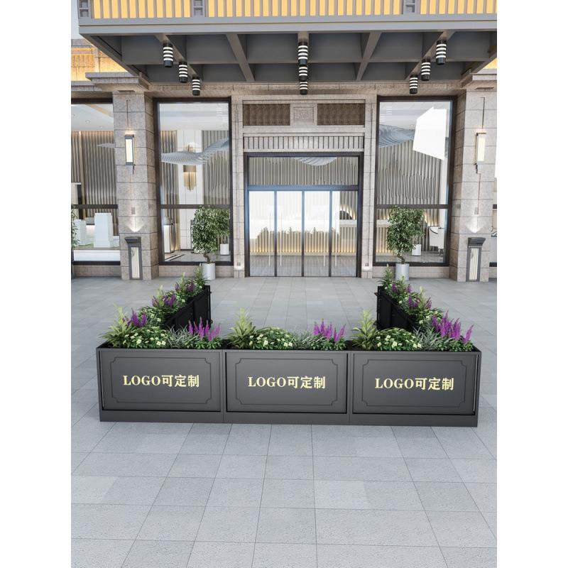 LDS户外不箱钢花售楼部花盆锈室外铁花架商业街花艺坛成品花槽
