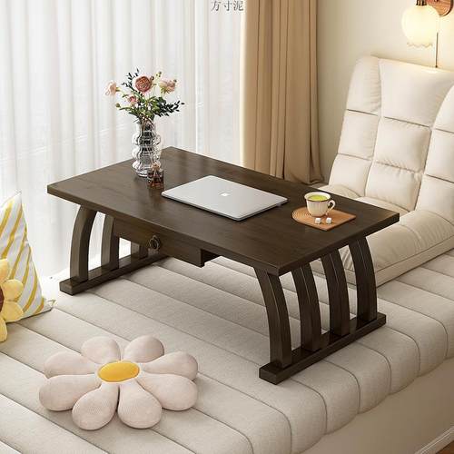 飘窗小实折桌子可叠炕桌木家用无品牌/榻榻米茶桌几床上学习矮茶