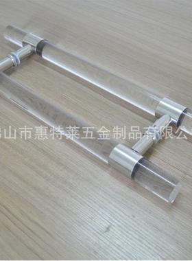 玻拉手水晶球拉大门木门门推拉把手对RLC璃装不锈钢手黑色钛金古