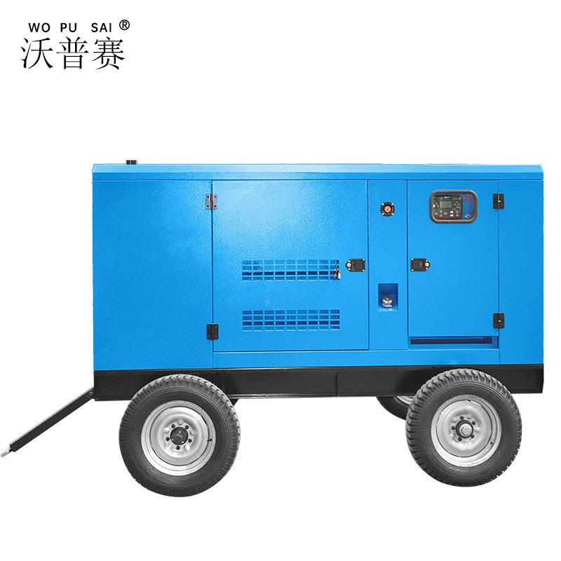 00KW四轮静音拖车柴油发1电机冷GRH水单多缸缸发电机组