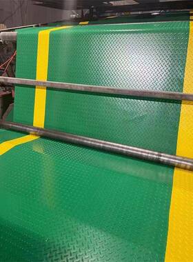 黄色警示防BN-PVC-R滑垫车间安边全边通道地垫仓库防水地胶加厚黄