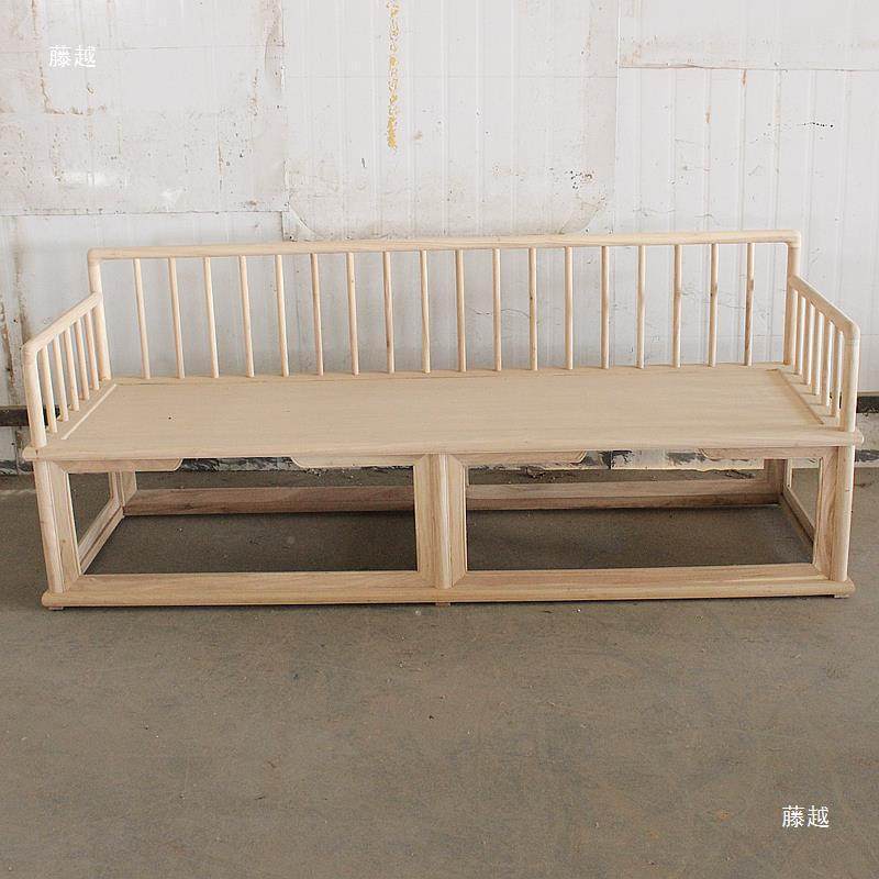 方老发榆木沙发组白茬新式全实木白坯原木无品牌/罗汉中床合沙白