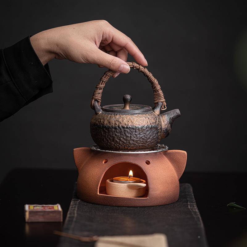 日式陶粗陶炉家用蜡烛烤茶具炉瓷焙茶醒茶BSTKCL20器提香暖茶台器