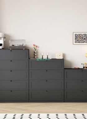 黑色铁艺家用钢斗制玄柜金属收纳柜卧室储边物NTZ床头柜关门厅装