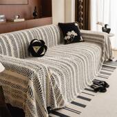 鱼骨纹秋冬加全舒棉绒沙发盖布巾简约现绒代ANR沙发垫包沙发套冰