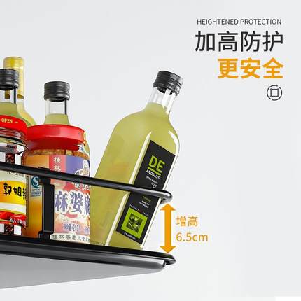 落地烤多层厨蔬房水果菜THL-02收纳家用厨房转角旋架转调料漆瓶置