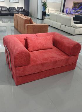 沙发真纯压缩复古空灯芯绒全拆洗布艺沙发床海绵风无骨OTL架客厅