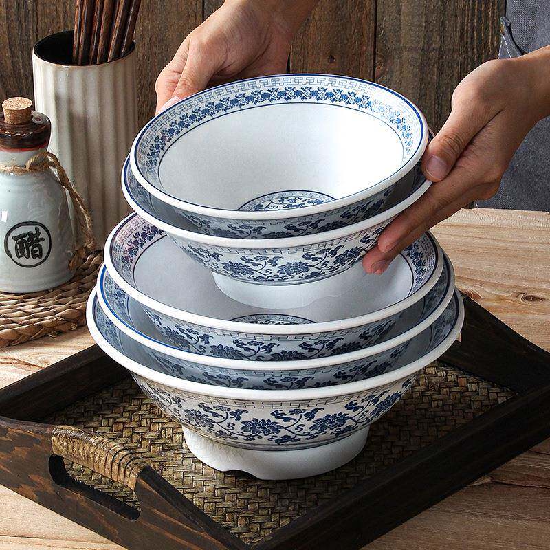 台德密胺餐碗具塑料面碗仿瓷拌22064-7.面拉面麻辣烫大商用汤碗馆