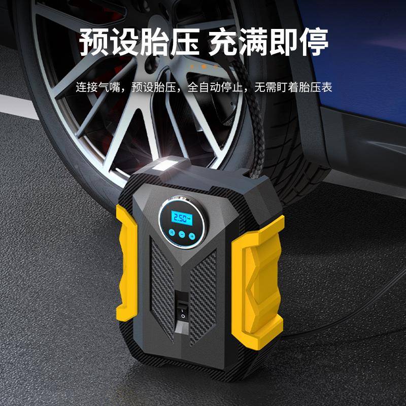 载充气泵便车式智数ELL能显自动打气泵迷你照携明胎压轮胎充气泵