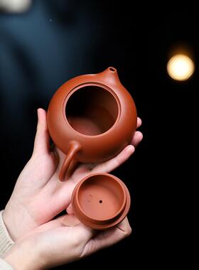 宜兴手工紫砂壶原清水泥紫泥大容002量卡盖c188孔矿西壶2施90c