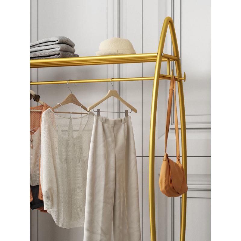 衣帽架主QRS卧铁艺挂纳架落地多功能入户收网红挂衣衣架架落衣地