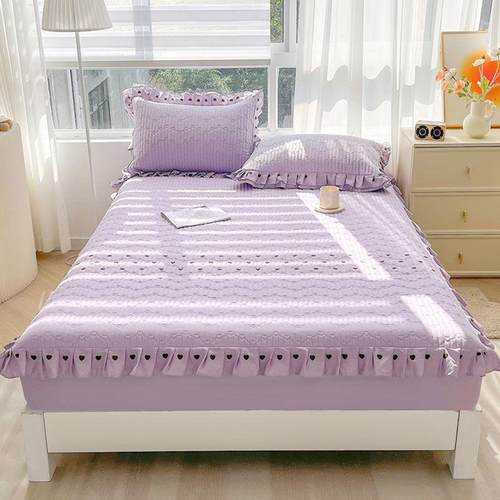 款PQP棉笠床单件夹棉加床罩床套公主新风全包防厚滑床垫套