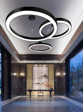 LE圆D异形45圆形环吊灯办公室健身房异形吊线灯0现代商用57现货灯