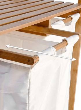 双桶收架纳竹布艺脏衣服收卧室FSN厅客浴室置物架家用纳玩具收纳