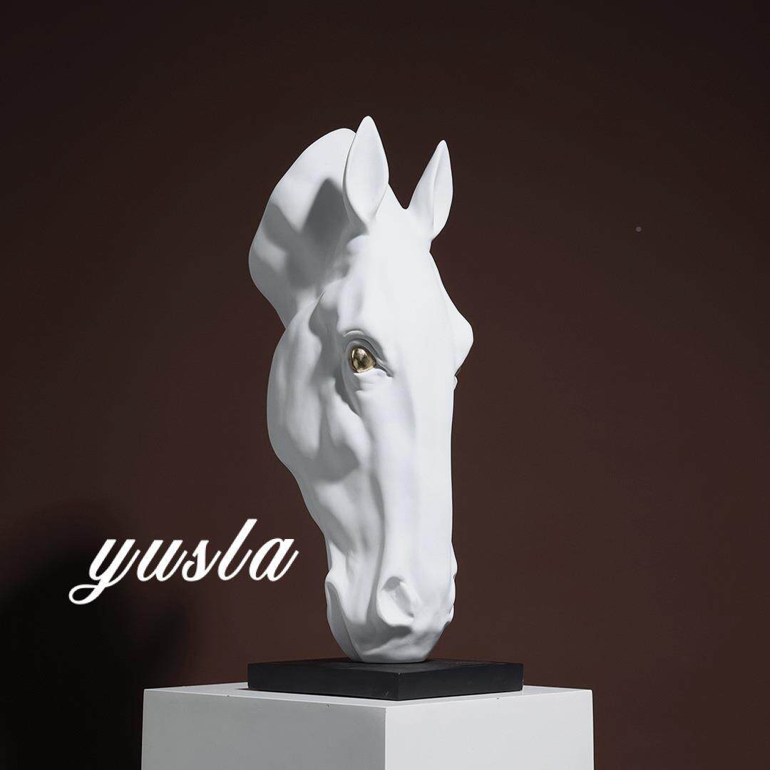 LEF新中式轻奢落地玄关柜件厅马头动物摆展厅客酒设店别墅摆软装