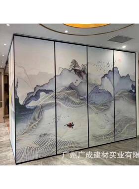 酒店活动隔断饭店包UIU间屏宴会厅高隔断移动风隔折叠门隔音墙墙