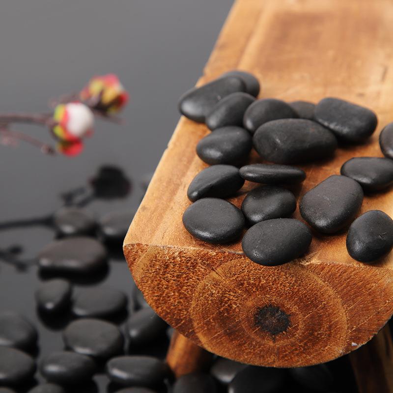 ZZT厂石家南京黑色鹅卵园林花造景铺抛光雨石工程路园艺景观石头