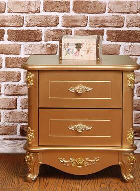 欧式头木床头柜白简约现代韩式卧室质ZRF床色柜烤漆床边柜储物收