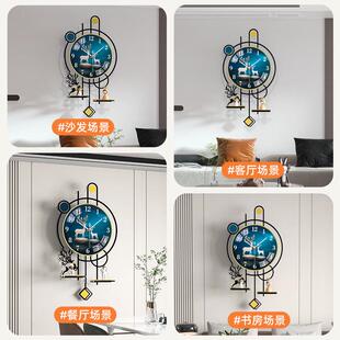网红钟钟EFY表挂钟餐厅22英5新款简0约现代石钟家用客厅大气时挂