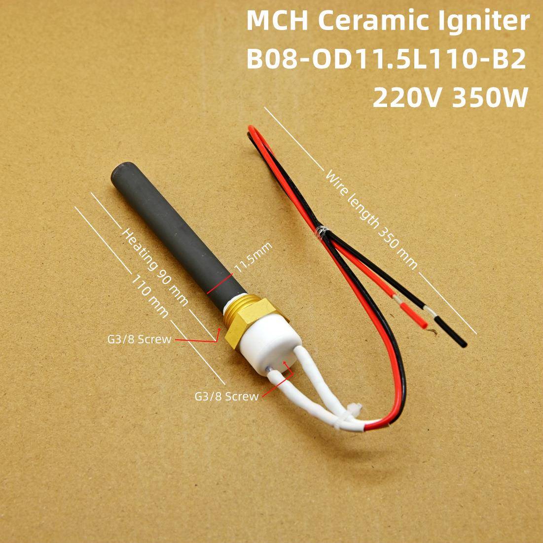 Φ1.5*110mm陶瓷加火热管点器现货生火W08物1燃料木质颗粒烧烤炉