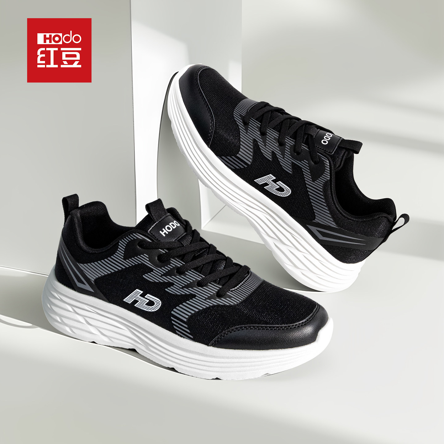 红豆男鞋2026新款今年流行爆款休闲鞋轻便透气鞋子男款网面运动鞋