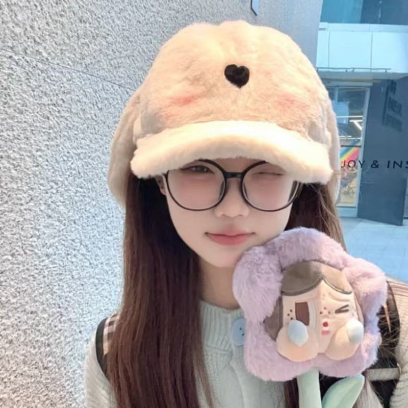 可爱少女心咕噜兔耳朵毛绒帽子女秋冬季保暖棒球帽学生防寒鸭舌帽,服饰配件/皮带/帽子/围巾,帽子,淘宝优惠券,粉丝福利购,淘宝优惠卷