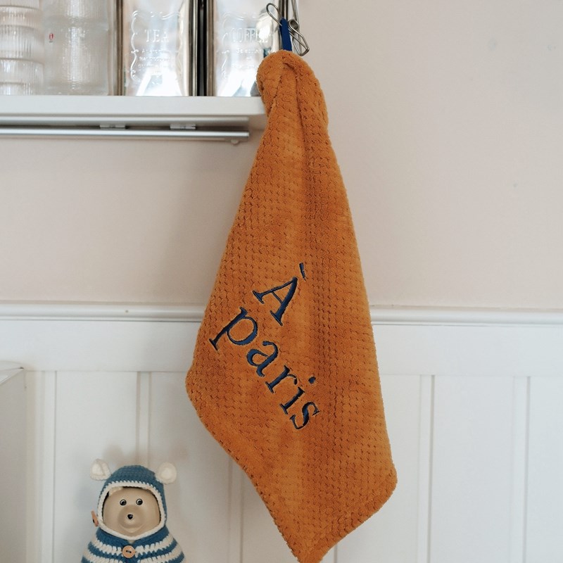 杂货中的时尚 复古法式刺绣擦手巾厨房巾吸水速干柔软小毛巾抹布