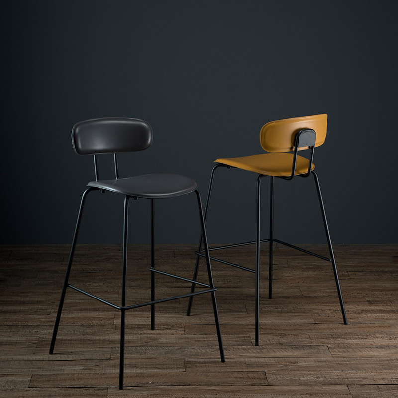 北欧简约家用吧椅靠背铁艺高脚椅皮艺美式创意吧台椅岛台酒吧凳子,商业/办公家具,酒吧椅,淘宝优惠券,粉丝福利购,淘宝优惠卷