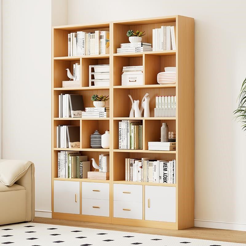 实木书架置物架落地书柜储物柜靠墙一体家用儿童学生简易收纳柜,住宅家具,儿童书柜,淘宝优惠券,粉丝福利购,淘宝优惠卷