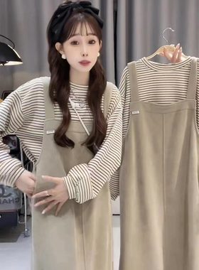 哺乳洋装春秋季产后哺乳上衣外穿辣妈款复古秋冬装外穿哺乳期潮