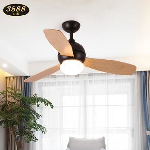 儿童风扇灯卧室吊灯新款简约餐厅吸顶一体电扇灯儿童房北欧吊扇灯