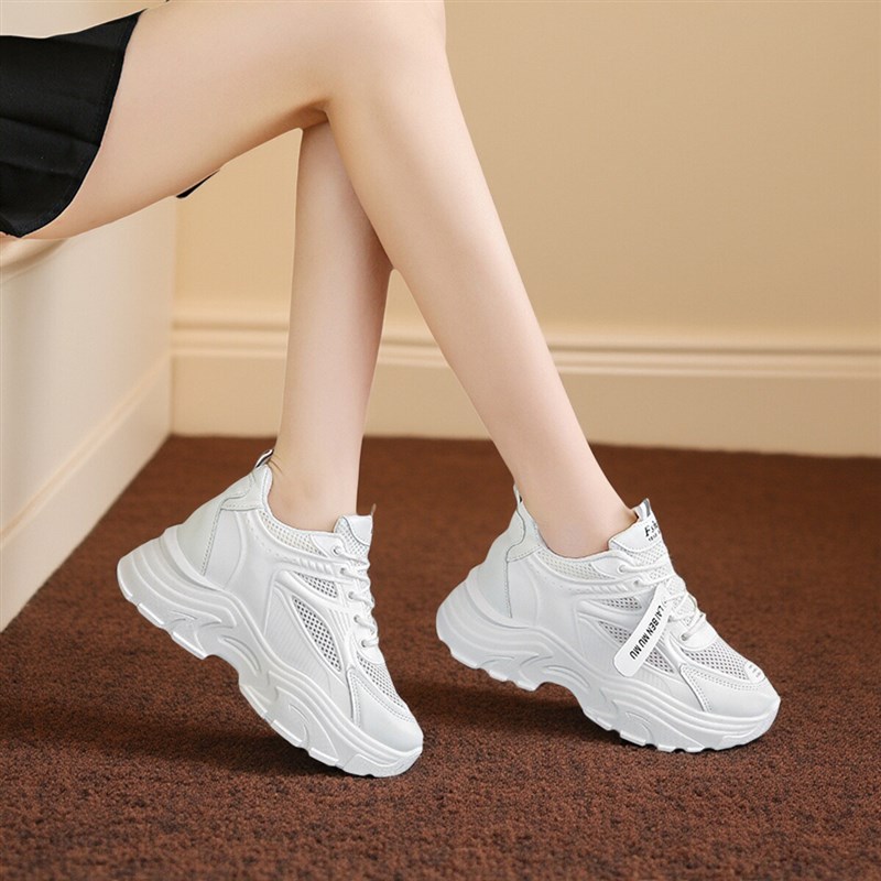 2025夏季新款韩版松糕厚底老爹鞋女休闲运动女鞋子圆头舒适跑步鞋