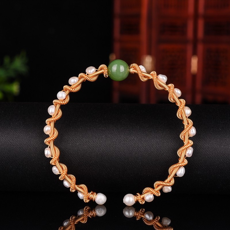 淡水随型珍珠编制手镯手链简约大气碧玉珠子活扣手串首饰品女款,饰品/流行首饰/时尚饰品新,手链,淘宝优惠券,粉丝福利购,淘宝优惠卷